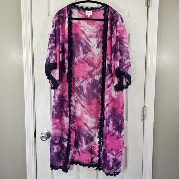 LuLaRoe Multi Color Semi-sheer Duster Size Small - Picture 1 of 10